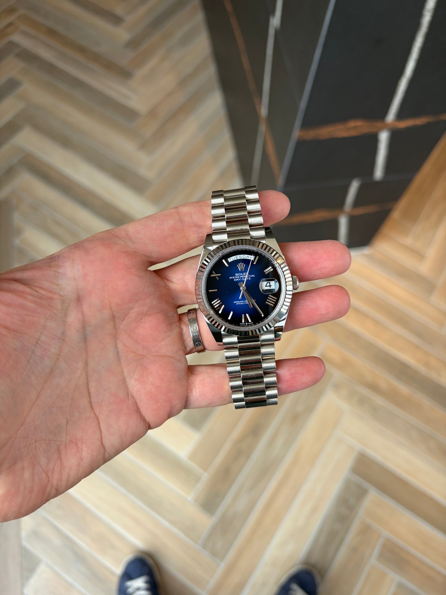 PRESIDENT WHITE GOLD BLUE OMBRE