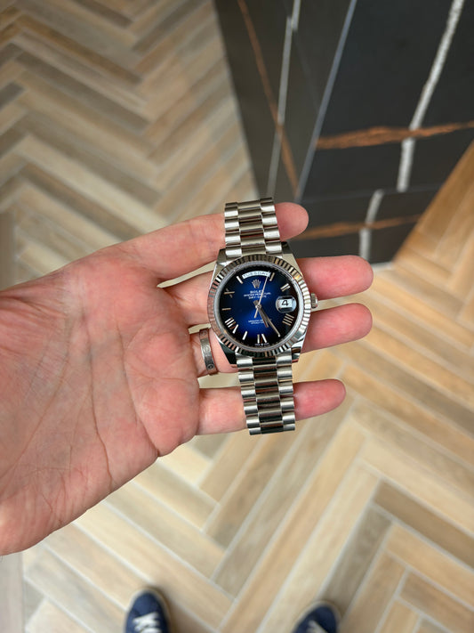 PRESIDENT WHITE GOLD BLUE OMBRE