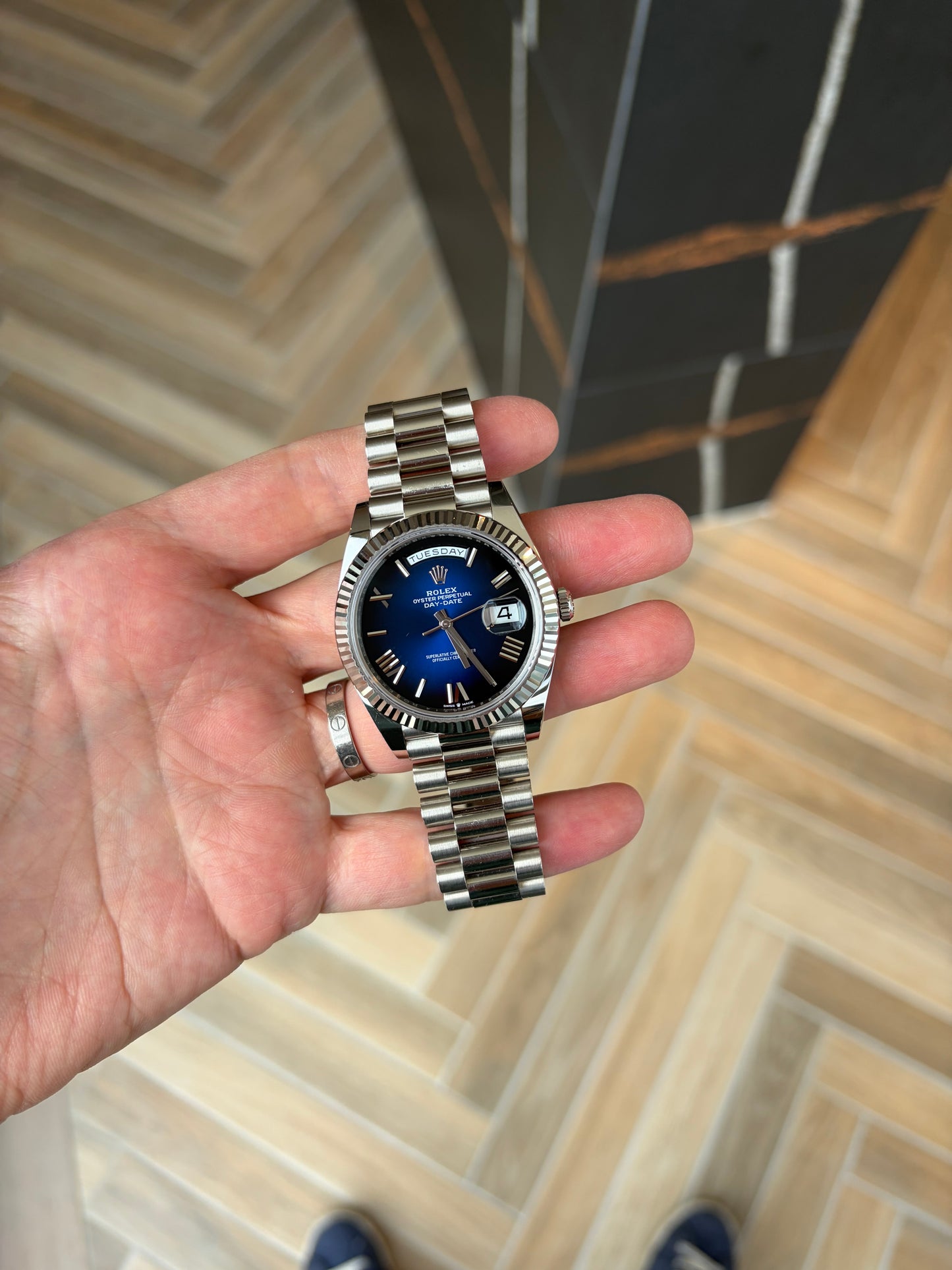 PRESIDENT WHITE GOLD BLUE OMBRE